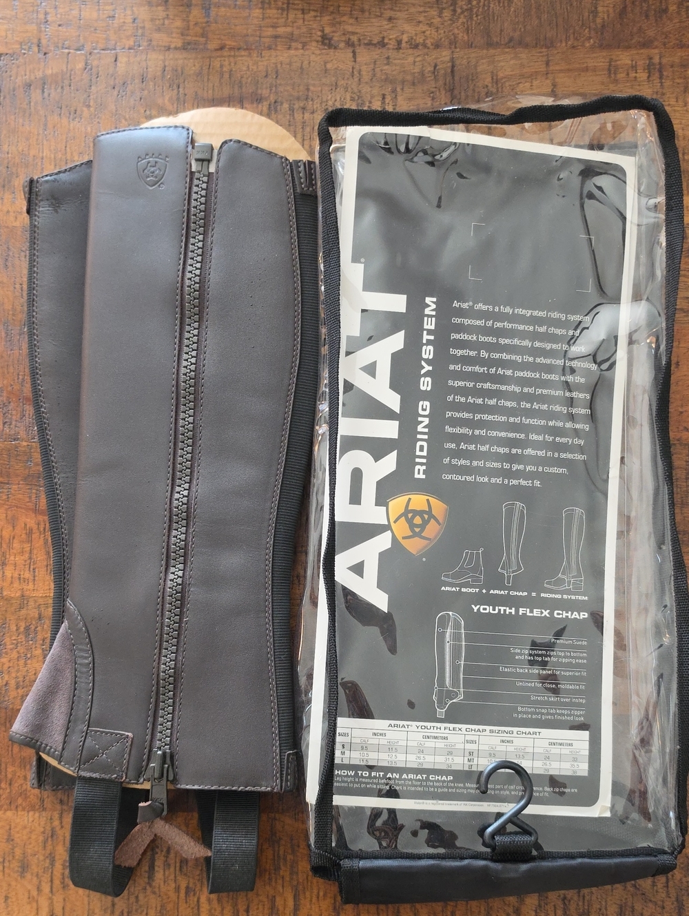 Ariat Youth Flex Chap Medium Tall - Dark Brown